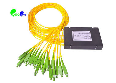 ABS Module 1x16 Fiber Optic PLC Splitter Splice / Pigtailed 2.0mm SC APC Connector Type